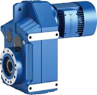 Động cơ giảm tốc bánh răng xoắn trục song song EF – cấu hình gắn motor hoặc góc nhìn thực tế