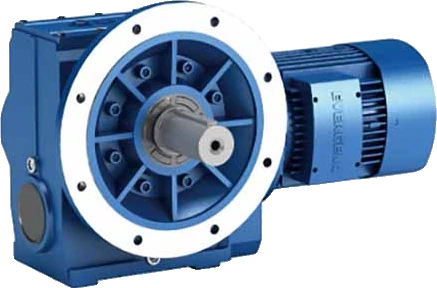Động cơ giảm tốc bánh răng xoắn – trục vít ES – cấu hình gắn motor hoặc góc nhìn thực tế