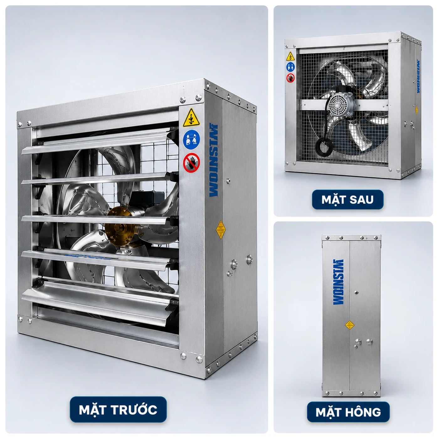 Quạt hút vuông Winston 600 × 600 dùng cho thông gió công nghiệp