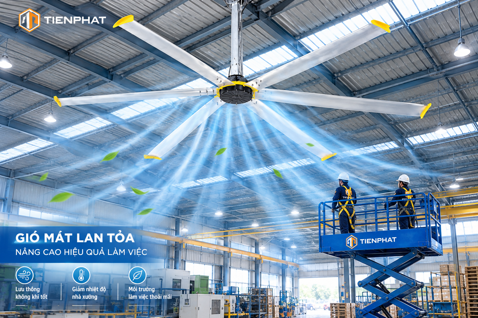 Thiết bị quạt hút trong nhà xưởng