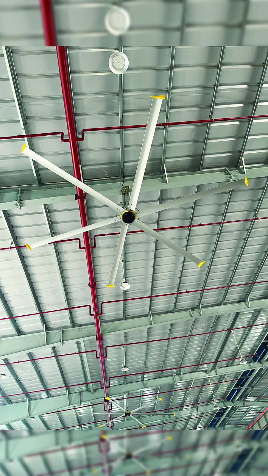 video quạt HVLS 5,2 mét đã lắp đặt hoàn thiện tại nhà xưởng